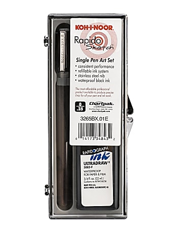 Koh-I-Noor Rapidosketch Technical Pen Set, 0.35 mm, Black Ink