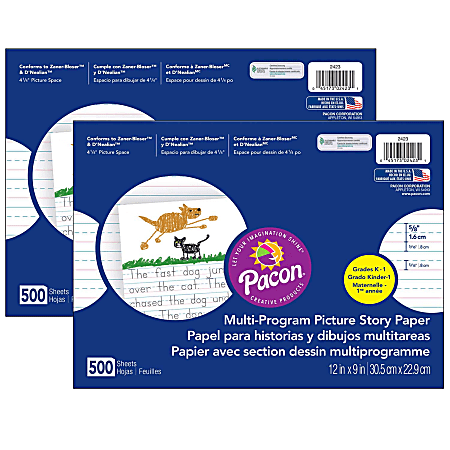 Pacon® Multi-Program Picture Story Paper, 5/8" Ruled,