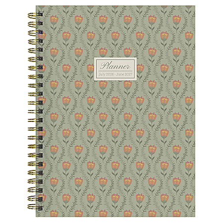 2026-2027, TF Publishing  Repeated Posies Medium Weekly Monthly Planner, 8" x 6.5", July 2026 to June 2027