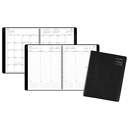 AT-A-GLANCE® Contemporary Weekly/Monthly Appointment Book/Planner, 8 1/4" x 10 7/8", Graphite, January to December 2019