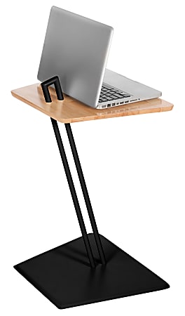 Safco® Connect™ Teaming Series Table, C Laptop Table, Trapezoid, Natural/Black