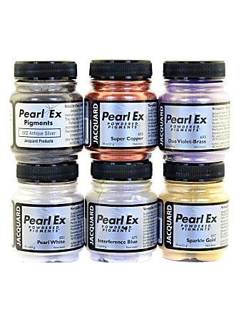 Jacquard Pearl Ex Powdered Pigments, Assorted, Set Of 6