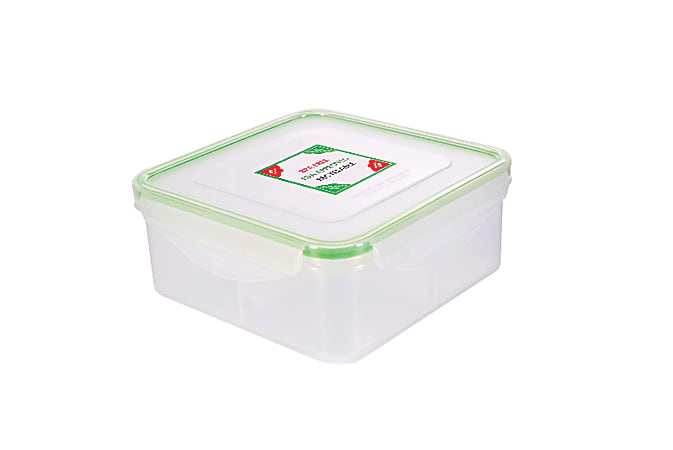 Kinetic Fresh Food Storage Container, 29 Oz, Clear/Green