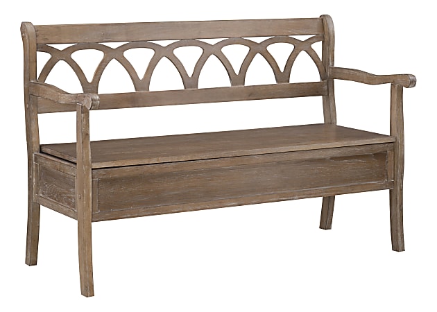 Powell Camargo Storage Bench, Natural Driftwood