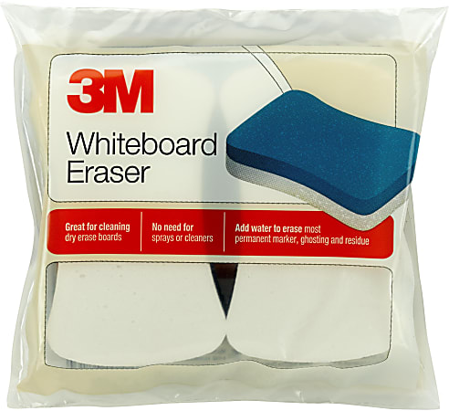 3M™ Whiteboard Erasers, 3" x 5", Pack Of 2 Erasers