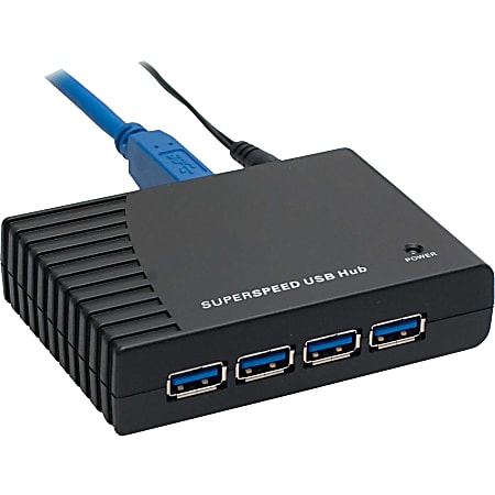 SYBA Multimedia 4 Port USB 3.0 Hub with Power Adapter - USB 3.0 is poised to become mainstream. Our 4 port USB 3.0 Hub offers 4 extension ports for USB 3.0 and is backwards compatible with both USB 1.1 and 2.0 specifications.