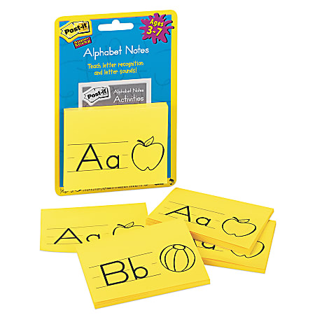 Post-it® Alphabet Notes, Pack Of 3 Sets