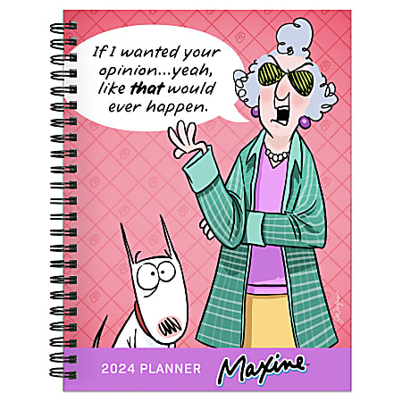 2024 TF Publishing Medium Weekly/Monthly Planner, 6-1/2" x 8", Maxine, January to December