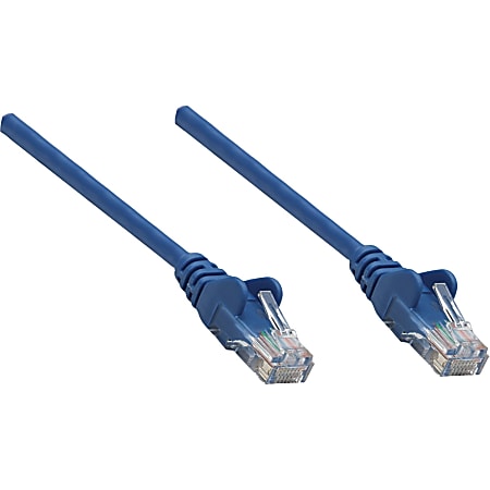 Intellinet - Patch cable - RJ-45 (M) to RJ-45 (M) - 98 ft - UTP - CAT 5e - molded, snagless - blue