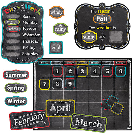 Creative Teaching Press® Chalk It Up! Calendar Set, Multicolor, Grade 1 - Grade 8