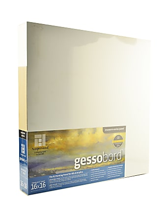 Ampersand Deep Cradle Gessobord, 16" x 16", White