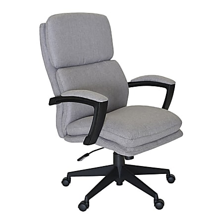 Serta® Style Morgan High-Back Office Chair, Fabric, Light Gray/Black