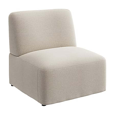 Bush Business Furniture Assemble Modular Armless Lounge Chair, Oat Fabric, Standard Delivery