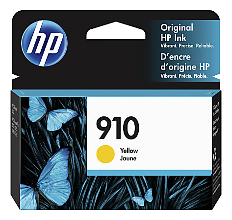 HP 910 Yellow Ink Cartridge, 3YL60AN