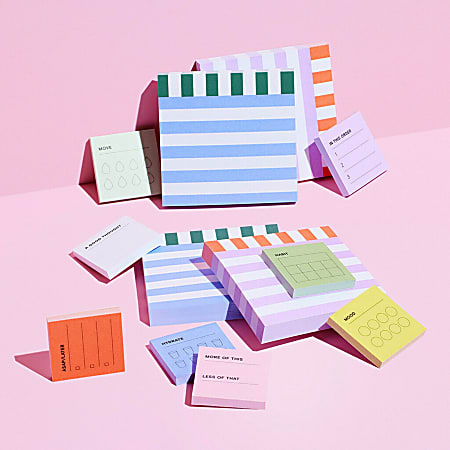 Noted By Post it Mini To Do Notes 200 Total Notes Pack Of 4 Pads 1 716 x 1  716 Cool Colors 50 Notes Per Pad - Office Depot