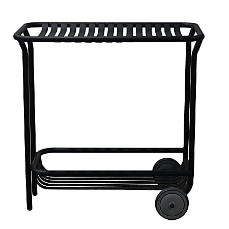 Eurostyle Enid Outdoor Cart, 32-1/2” x 32-1/2”, Black