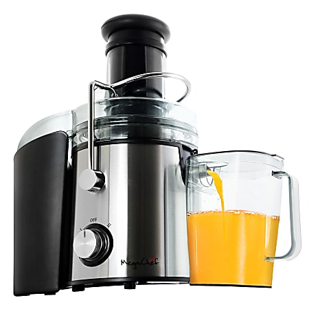 Megachef Wide-Mouth Juice Machine With Dual-Speed Centrifugal Juicer, Silver