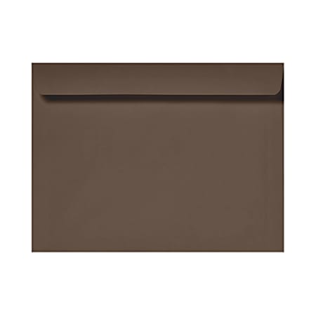 LUX Booklet 6" x 9" Envelopes, Gummed Seal, Chocolate Brown, Pack Of 50