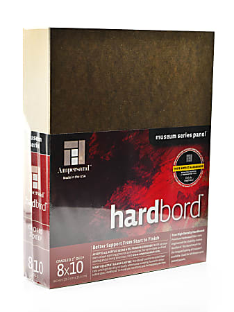 Ampersand Cradled Hardboard, 8" x 10", 2", Brown