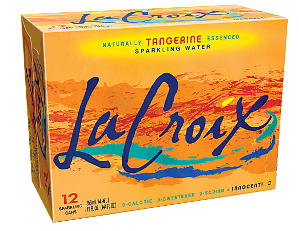 LaCroix Sparkling Water, Tangerine, 12 Oz, Case Of 12