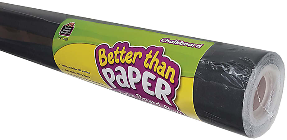 Teacher Created Resources® Better Than Paper® Bulletin Board Paper Rolls, 4' x 12', Chalkboard, Pack Of 4 Rolls