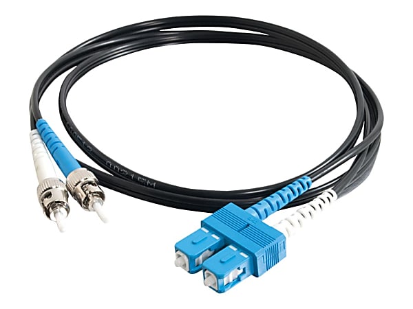 C2G 5m SC-ST 9/125 Duplex Single Mode OS2 Fiber Cable - Black - 16ft - Patch cable - ST single-mode (M) to SC single-mode (M) - 5 m - fiber optic - duplex - 9 / 125 micron - OS2 - black