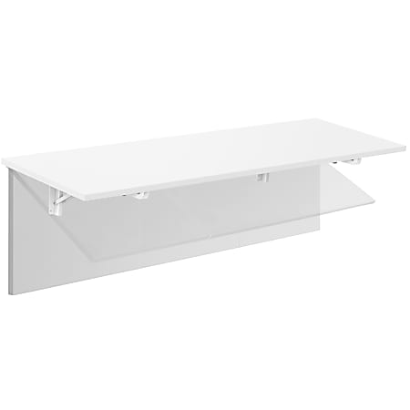 Mount-It! Wall-Mounted 45”W Steel Drop Leaf Table/Workbench, 7-1/8”H x 45”W x 15”D, White