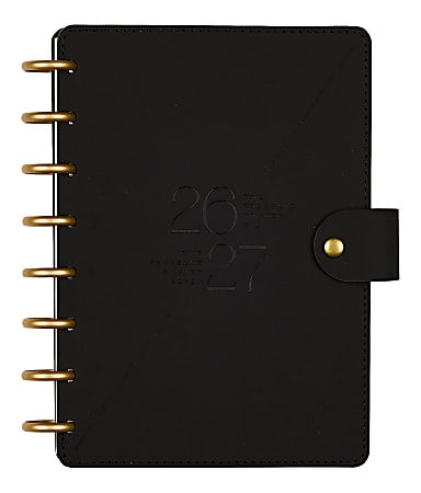 Citrine 12-Month Monthly/Weekly Discbound Planner, 5-13/16" x 8", Bold Year, July 2026-June 2027, Total Qty 1