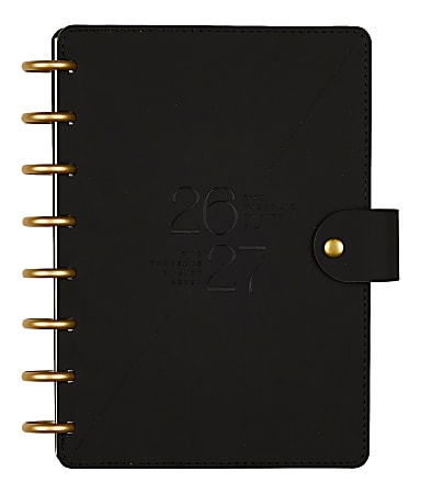 Citrine 12-Month Monthly/Weekly Discbound Planner, 5-13/16" x 8", Bold Year, July 2026-June 2027, Total Qty 1