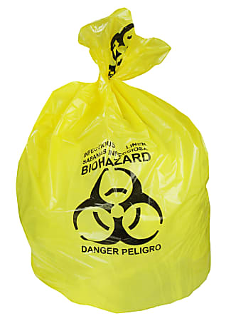 Heritage 1.3 mil Color-coded Can Liner - 30 gal Capacity - 30" Width x 43" Length - 1.30 mil (33 Micron) Thickness - Low Density - Yellow - 200/CartonCan - Commercial, Healthcare