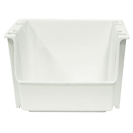 United Solutions Large Nesting/Stacking Bin, 18 3/4"L x 16 1/8"W x 12 5/8"H, White