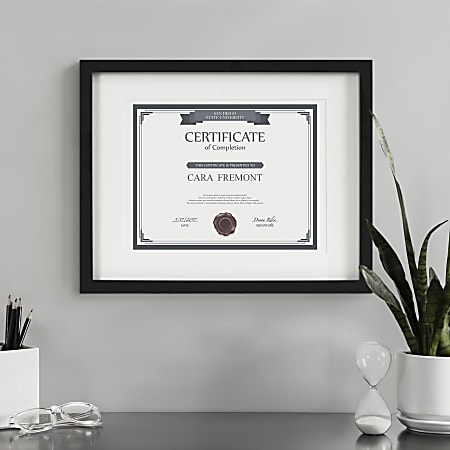 Edihome, Fotolijst A3 (1 stuk), 29,7 x 42 cm, hout, acrylfolie, voor afstuderen, poster, bruiloft, communie, diploma's (zwart, 1 stuks