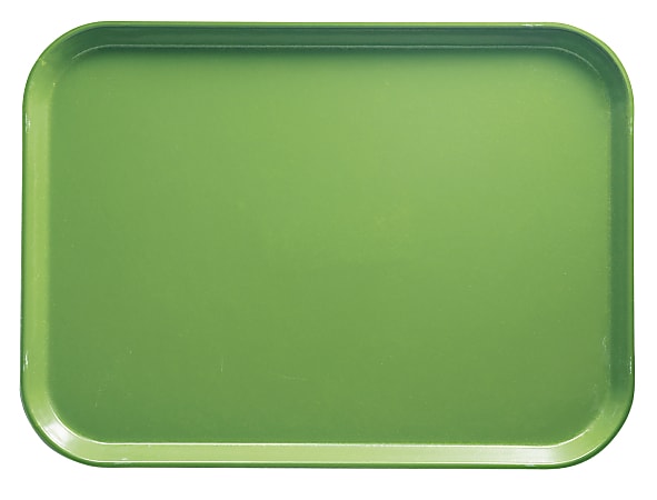 Cambro Camtray Rectangular Serving Trays, 14" x 18", Lime-Ade, Pack Of 12 Trays