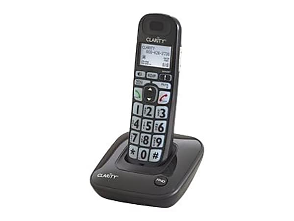 Clarity D703 DECT 6.0 Amplified Cordless Phone, 7.5"H x 4"W x 5"D, Black, CLAR53703
