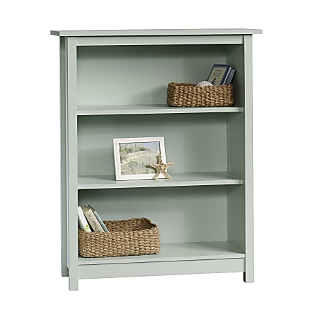 Sauder® Cottage 3-Shelf Bookcase, Rainwater Soft Green