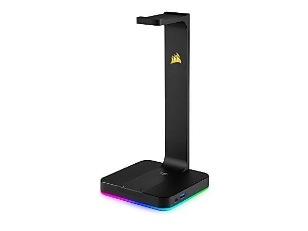 Corsair ST100 RGB Premium Headset Stand With 7.1 Surround Sound - Wired - Headset, Mobile Phone - Charging Capability - USB 3.1 (Gen 1) Type A - 2 x USB