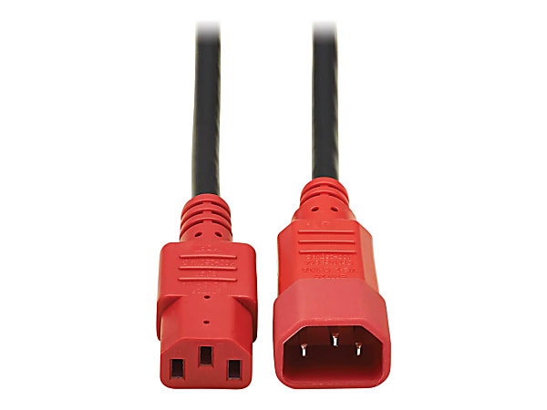 Eaton Tripp Lite Series PDU Power Cord, C13 to C14 - 10A, 250V, 18 AWG, 4 ft. (1.22 m), Red - Power extension cable - P004004RD