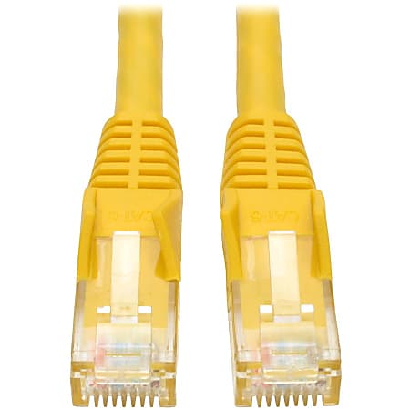 Tripp Lite 4ft Cat6 Gigabit Snagless Molded Patch Cable RJ45 M/M Yellow 4' - Category 6 for Network Device - 4ft - 1 x RJ-45 Male Network - 1 x RJ-45 Male Network - Yellow