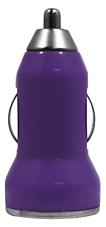 Wireless Gear USB Car Charger, Dual, Purple