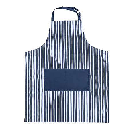 Better Houseware Adjustable Striped Apron, Blue