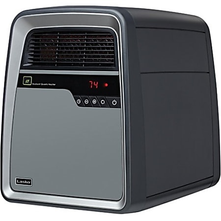 Lasko® 6101 1500 Watts Electric Heater, 2 Heat Settings, 16.75"H x 12.75"W x 16.75"D, Silver & Gray