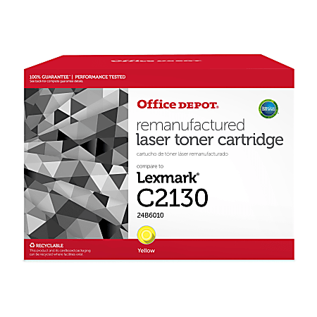 Office Depot® Brand Remanufactured Yellow Toner Cartridge Replacement For Lexmark™ 24B6010, ODXC2130Y