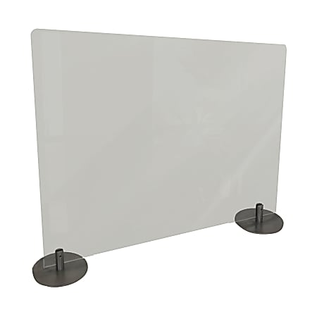 Desktop Acrylic Protection Screen, 29 x 1 x 24, Frosted Desktop Acrylic Protection Screen, 29 x 1 x 24, Frosted