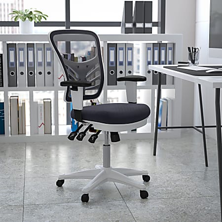 Flash Furniture Ergonomic Mesh Mid-Back Executive Office Chair, Gray/White