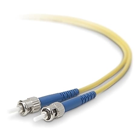 Belkin Fiber Optic Duplex Patch Cable - ST Male - ST Male - 32.81ft - Yellow