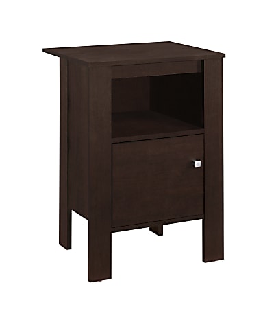 Monarch Specialties Emiliano Accent Table, 24-1/4"H x 17-1/4"W x 14"D, Cappuccino