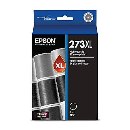 Epson® 273XL Claria® Black High-Yield Ink Cartridge, T273XL020-S