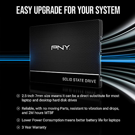 PNY CS900 Internal Solid State Drive For LaptopsDesktops 1TB SATA