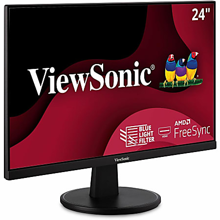 ViewSonic VA2447-MH 23.8" Full HD LED LCD Monitor - 16:9 - Black - 24" Class - MVA technology - 1920 x 1080 - 16.7 Million Colors - Adaptive Sync - 250 Nit - 5 ms - 75 Hz Refresh Rate - HDMI - VGA