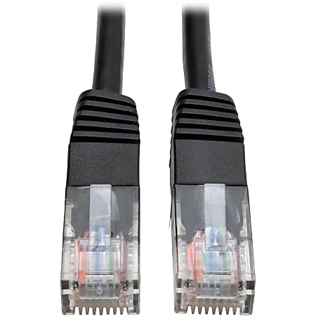 Eaton Tripp Lite Series Cat5e 350 MHz Molded (UTP) Ethernet Cable (RJ45 M/M), PoE - Black, 1 ft. (0.31 m) - Patch cable - RJ-45 (M) to RJ-45 (M) - 1 ft - UTP - CAT 5e - molded, stranded - black